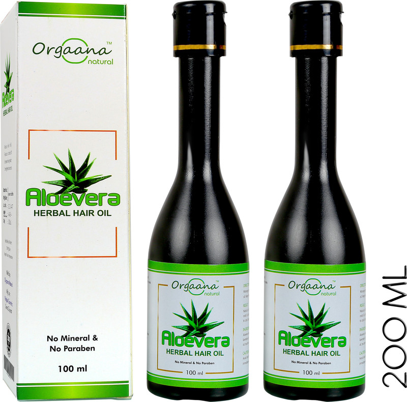 orgaana Natural Aloevera herbal hair oil with 11 herbs perfectly blended Hair Oil(200 ml)