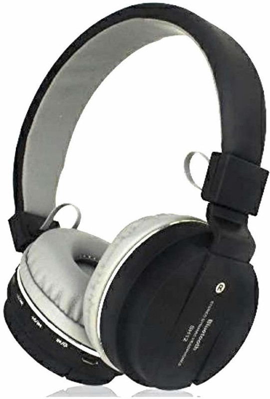nory Sh12 Wireless Bluetooth Headphone with FM and SD Card Slot Bluetooth Headset with Mic(Black, Red, Blue, White, Over the Ear)