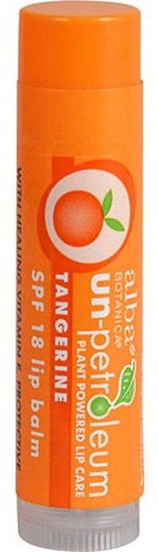 Alba Botanica UN-Petroleum Lip Balm,SPF 18,Tangerine.15 OZ by Tangerine(Pack of: 1, 4.25 g)