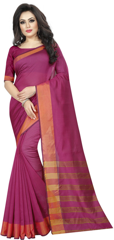 vedu creation Self Design Bollywood Cotton Silk Saree(Pink)