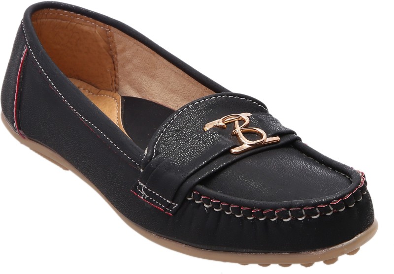 Zappy Girl's Trending and unique style Loafers For Women(Black)