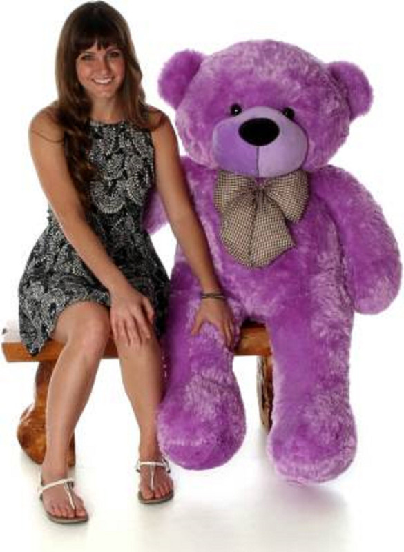 teddy sport Huggable And Loveable For Someone Special Teddy Bear - 152 cm (Purple)  - 152 cm(Purple)