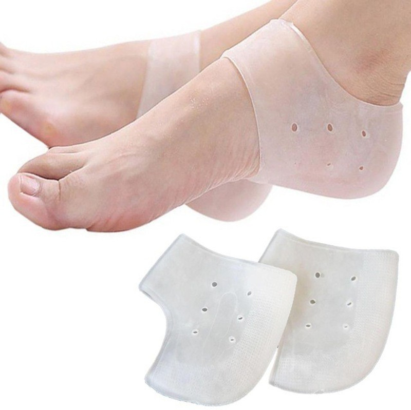 smile4u Heel Swelling Pain Relief Foot Support to Eliminate Cracks(W-pack of 2) Heel Support(White)