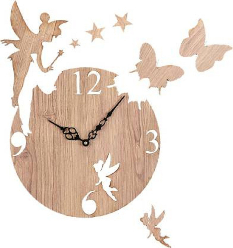 mishty Analog 25.4 cm X 25.4 cm Wall Clock(Brown, Without Glass)