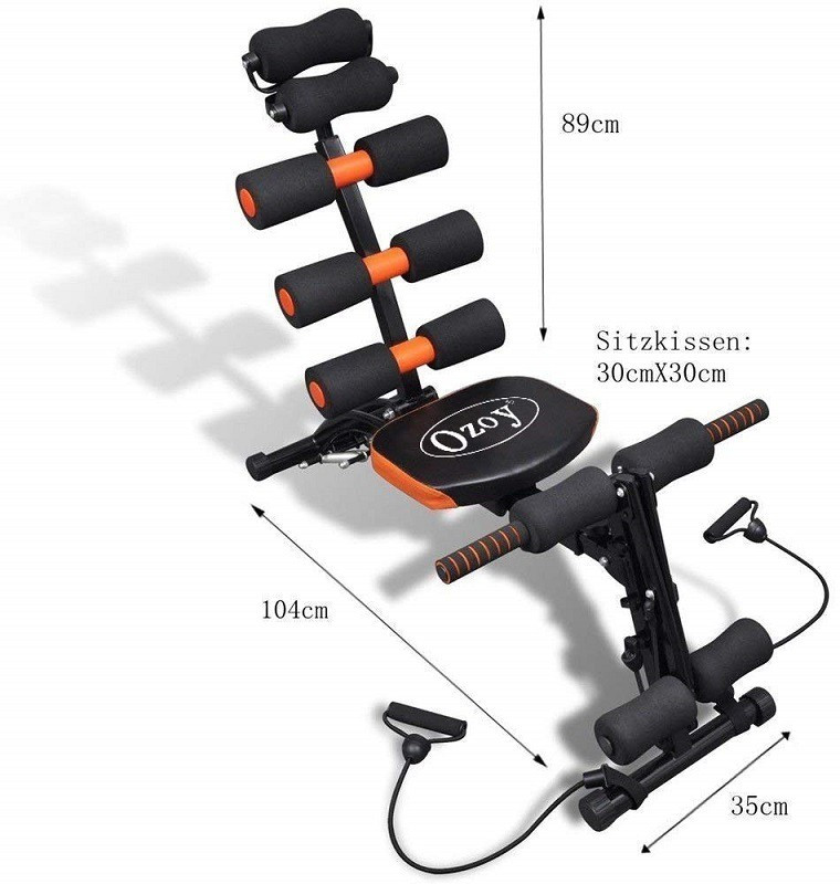 keekos six pack 6 in 1 gym abdominal exerciser machine Ab Exerciser(Black)