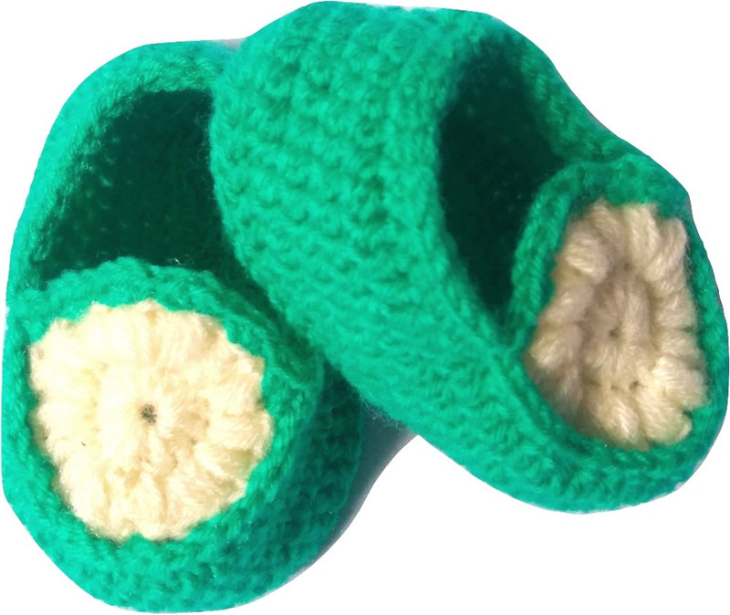 polac Booties(Toe to Heel Length - 12 cm, Green)