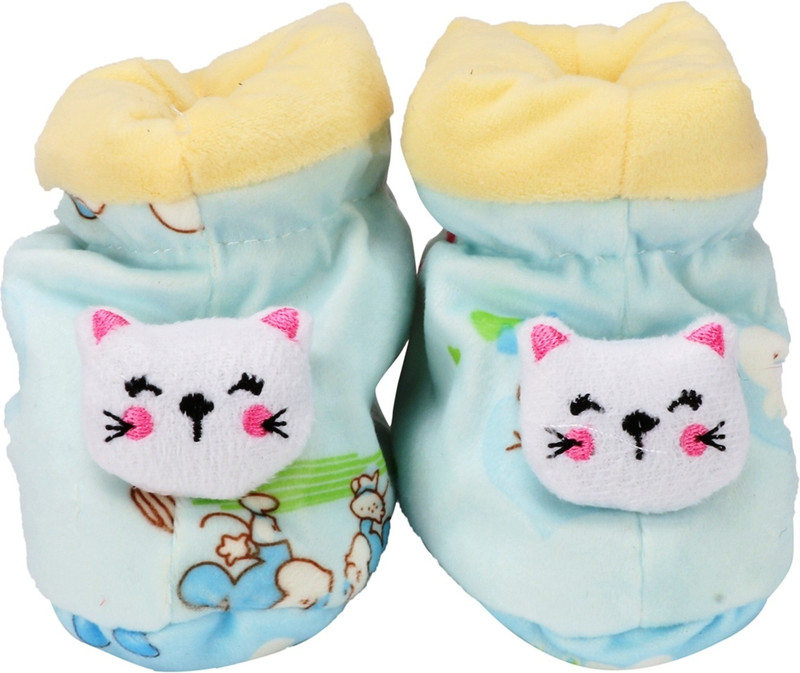 aroraonlinetraders New Born Baby Bootie Shoes With For Boys & Girls Booties(Toe to Heel Length - 10 cm, Blue)