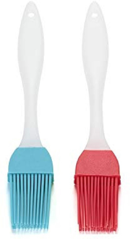 Trendmakerz Multipurpose Oil Silicone Pastry Brush for Kitchen heat resiatant Silicone Flat Pastry Brush(Pack of 2)