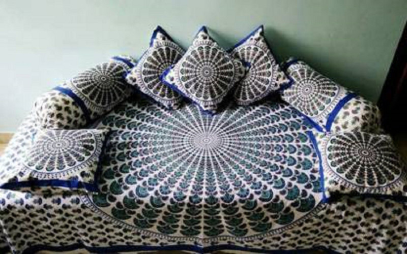 sapphirelanes Cotton Geometric Diwan Set