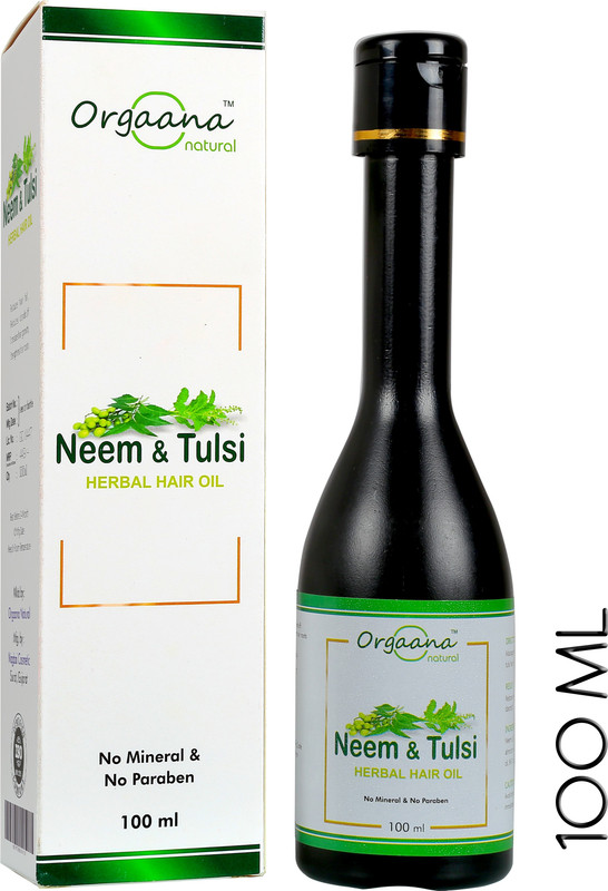 orgaana Natural Neem & Tulsi Herbal hair oil for hair Growth with Hair Oil(100 ml)