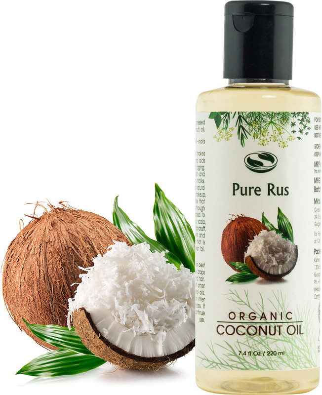 Pure Rus Organic Coconut Oil for Hair and Skin Hair Oil(220 ml)