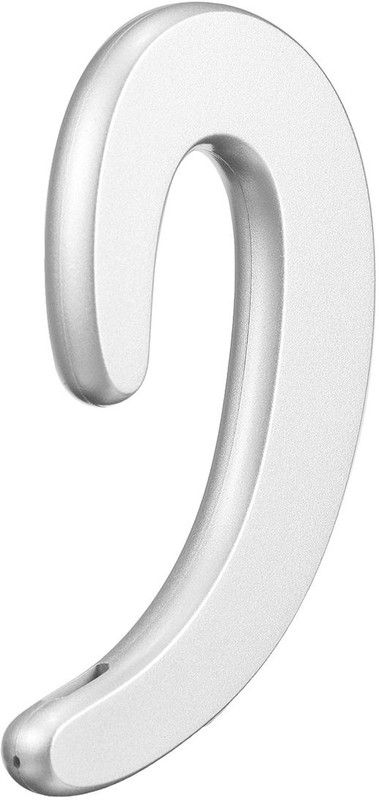 ziofy Bone Conduction Bluetooth Ear Hook Bluetooth Headset with Mic(Silver, Over the Ear)