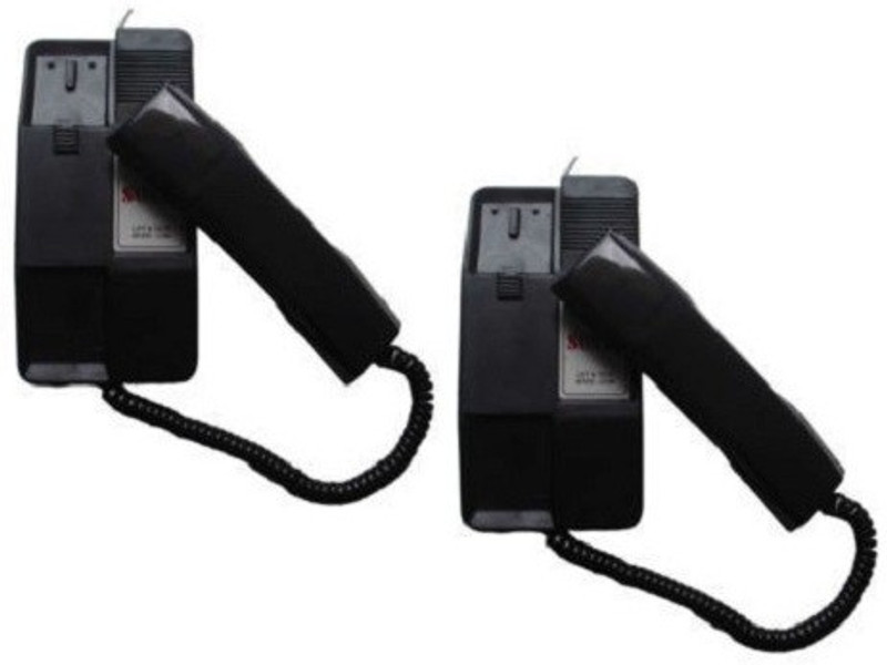 atekt TWO PHONES WITH SWITCH Corded Landline Phone Corded Landline Phone(Black)