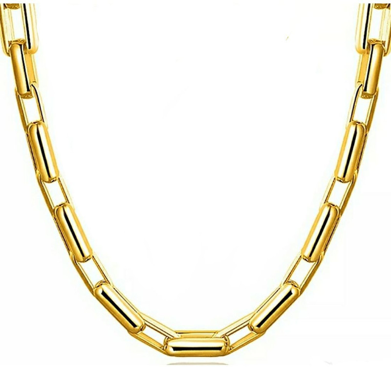 keyline 24k Gold Plated Party Wear Trendy Gold chain For Men Boy Gold-plated Plated Copper Chain