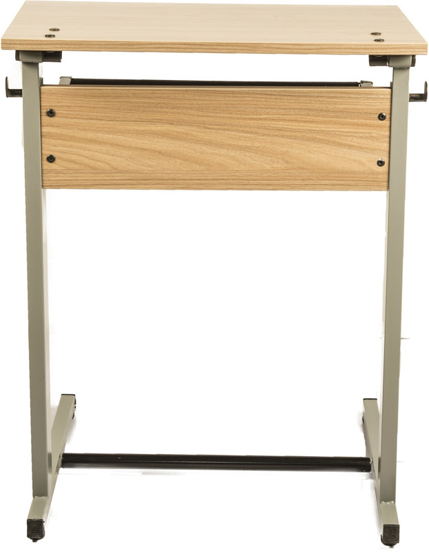geometry Engineered Wood Study Table(Free Standing, Finish Color - BEACH, LIGHT GREY)