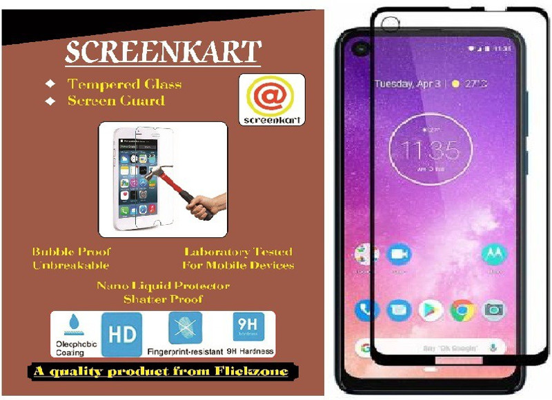 screenkart Tempered Glass Guard for Motorola One Action(Pack of 1)