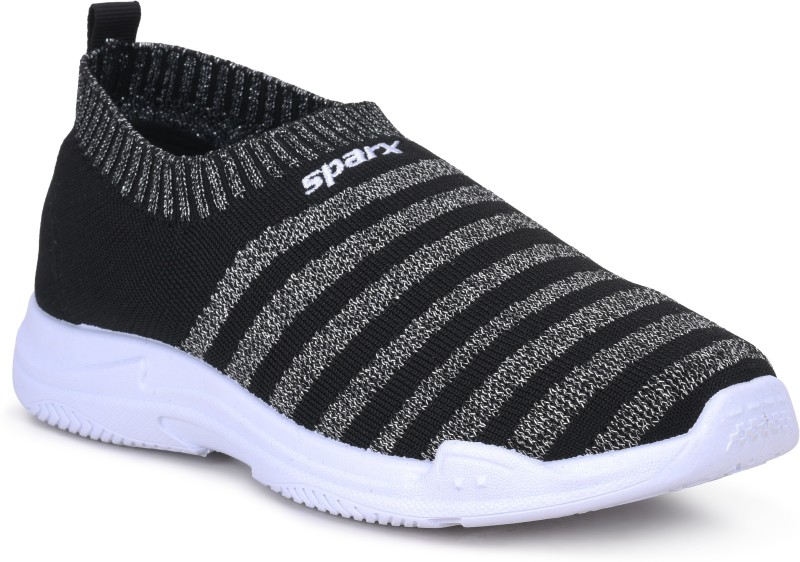 Sparx Women SL-139 Black White Slip On Sneakers For Women(Black, White)