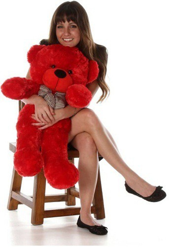 itachee chotu 3 feet teddy bear Red Soft cute bootsy Hug able and Lovable Teddy Bear for Gift to girlfriend boyfriend family boys girls sister Valentine day gift  - 90.13 cm(Red)