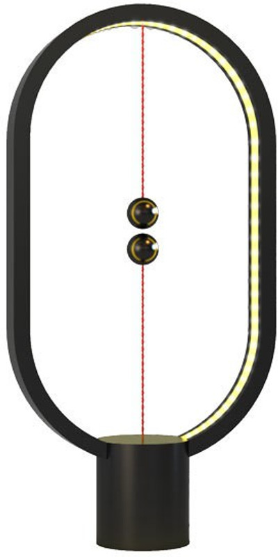 incisive Heng black Table Lamp(47 cm, Black)