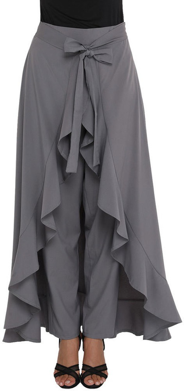 vaidehi d studios Regular Fit Women Grey Trousers