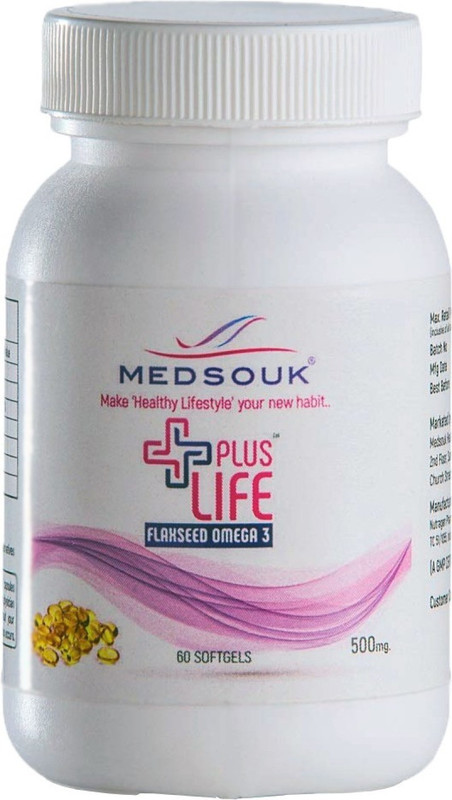 medsouk Flaxseed Oil Omega-3 Capsules - Essential Fatty Acid Complex(60 No)