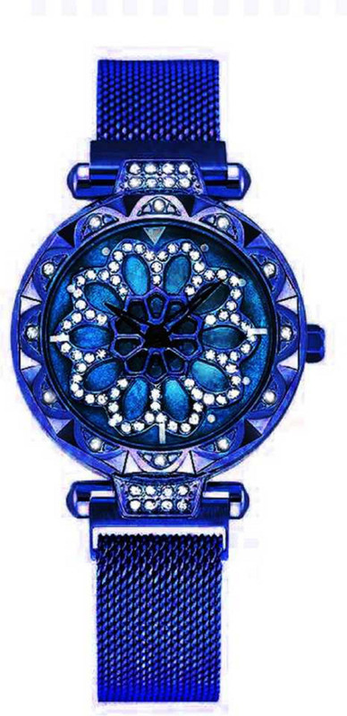 maitra AVI NEW New Fashion Dimous Luxury Mesh Blue Magnet Buckle Starry sky Quartz Watches For girls Fashion Mysterious Lady Analog Watch - For Girls Analog Watch  - For Men & Women