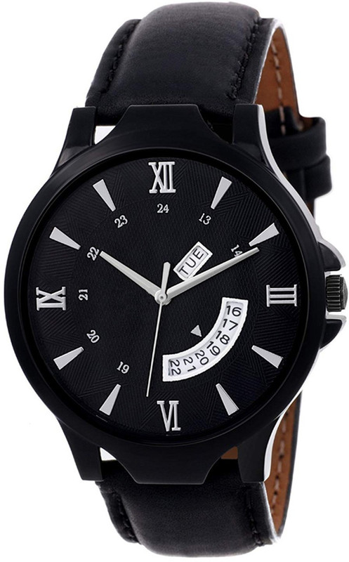 maitra AVI NEW black Dial Day and Date Functioning Black Day and Date Watches Analog Watch - For Men Analog Watch  - For Men & Women