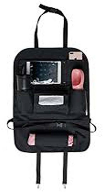 jstbuy Car Organizer Back Seat Cover with Tissue, Water Bottle, Umbrella, Tablet Holder and Multiple Document Pockets (Black) Car Multi Pocket(5 L)