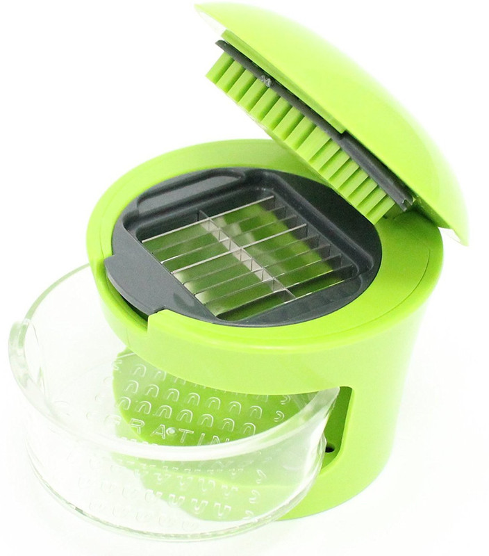 nabhu Garlic Vegetable Chopper Dicer Slicer with Container Vegetable & Fruit Chopper(1 Handy Chopper)