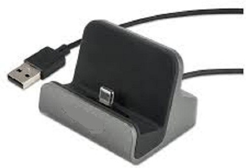 Buy Genuine Strong And Durable V8 Jack Dock Charger With Built In Safety Dock(Grey)