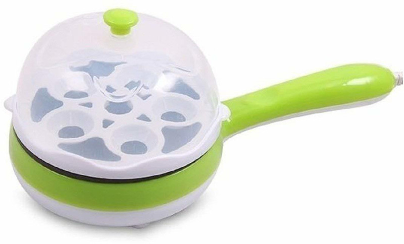 fashionhike Kitchen 2 in 1 Electric Egg Frying Pan with Egg Boiler Machine Measuring Cup with Handle Egg Cooker Electric Egg Frying Pan Egg Cooker(Multicolor, 6 Eggs)