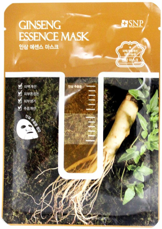 snp Ginseng Essence Mask 1ea, Korean Facial Mask(5 g)