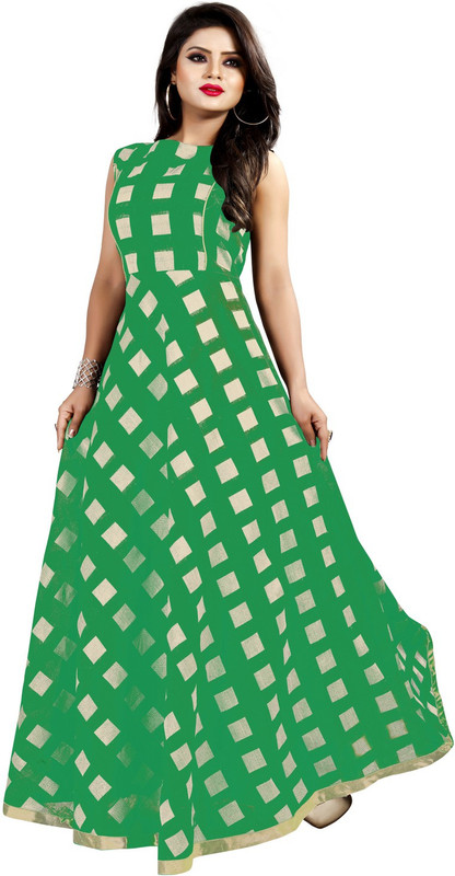 bhavani times Flared/A-line Gown(Light Green)