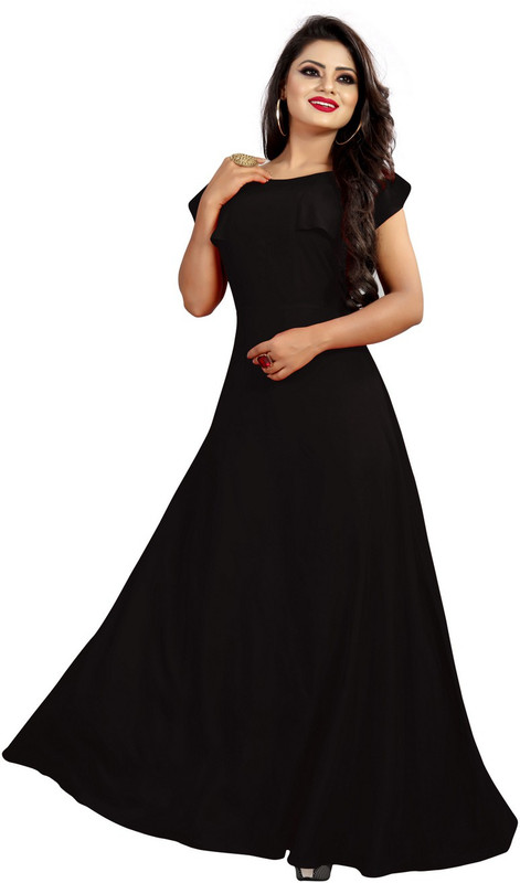 bhavani times Flared/A-line Gown(Black)