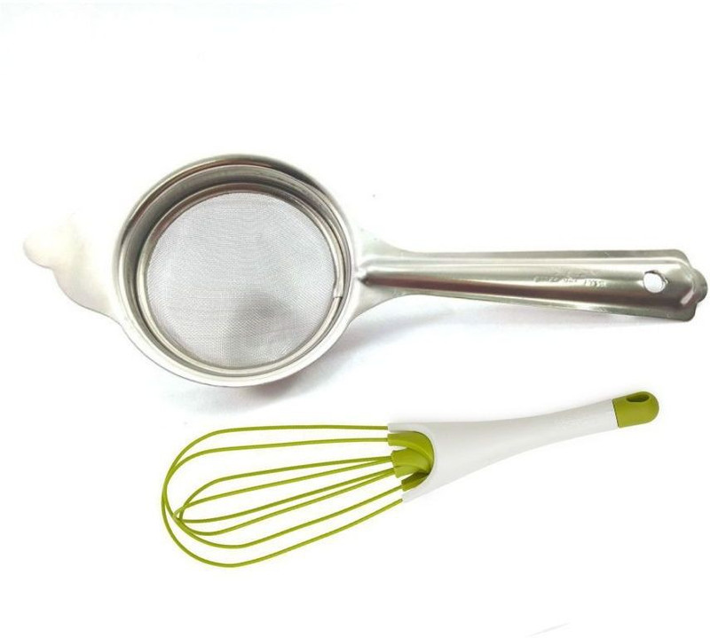 virtuoso KITCHENTOOLS2962 Small Tea Strainer & Large Egg Whisker Kitchen Tool Set