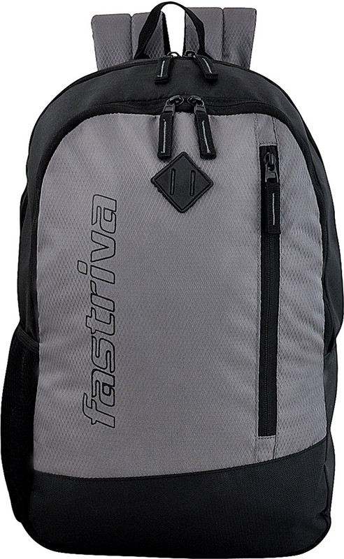 fastriva 17.3 inch Expandable Laptop Backpack(Grey, Black)