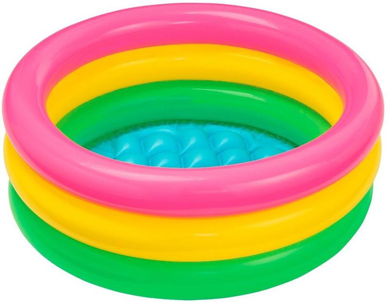 jmv Inflatable Baby Pool Bath Water Tub for Kids(Multicolor)