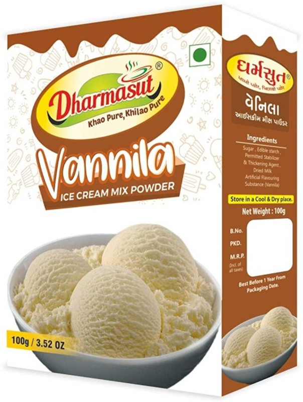 dharmasut Vannila Ice Cream Powder Pack of 3 (300g) 300 g(Pack of 3)