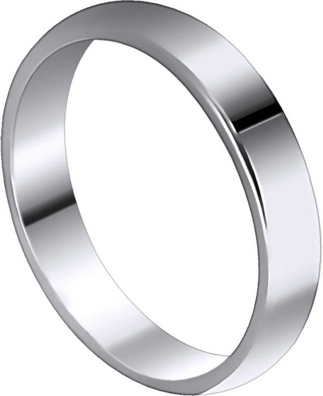 tiara ornaments METAL_SILVER_FASHION_BAND_UNCUT Silver Rhodium Plated Ring
