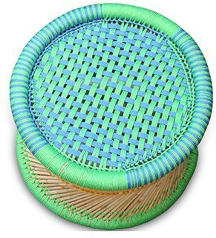 rajasthani handmade mudda Stool(Blue, Green)