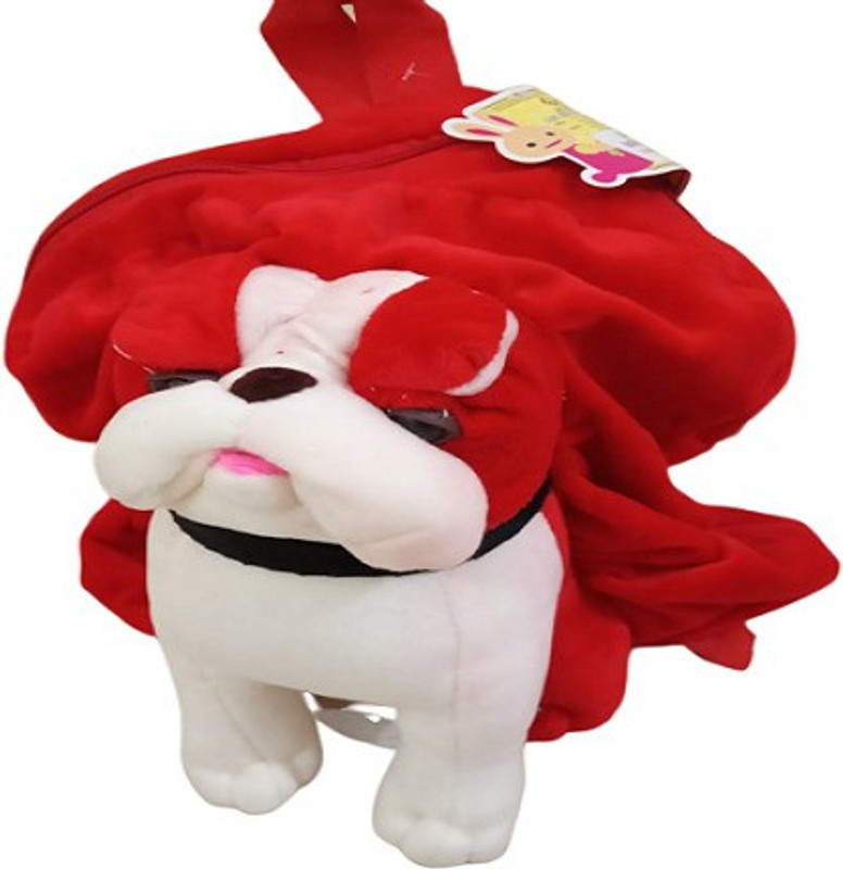 lavya SOFT DOG BAG for kids  - 35 cm(Red, White)