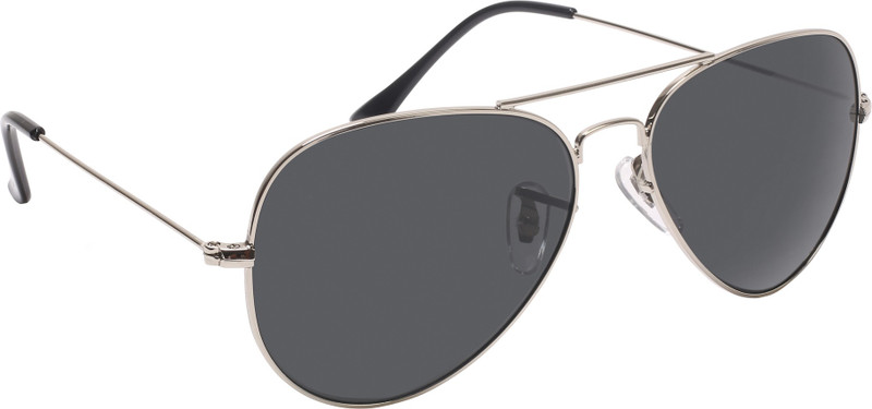 fashion sunglasses Aviator Sunglasses(Silver, Black)