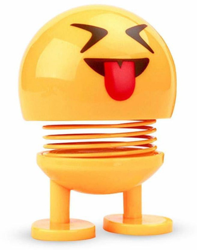 foniry SMILING FACE CAR DASHBOARD CUTE SPRING DANCING EMOJI DOLLS(Yellow)
