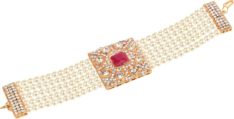 ssabhya Copper Pearl Gold-plated Bracelet