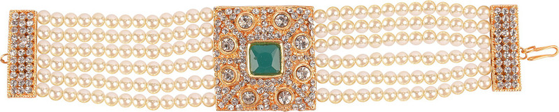ssabhya Copper Pearl Gold-plated Bracelet