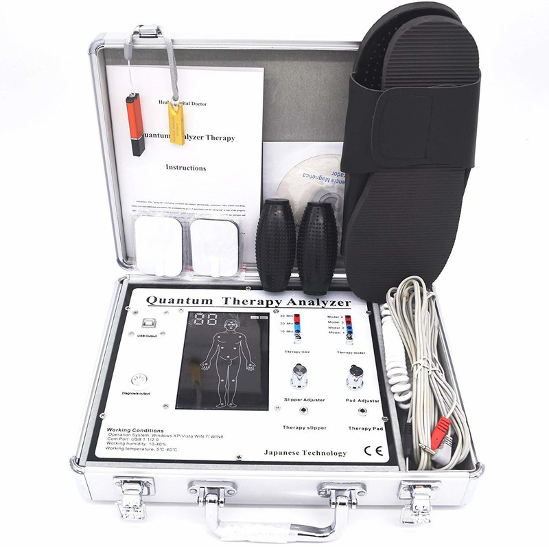 prime health Quantum Magnetic Resonance Analyzer with Pain Relief & Massage Therapy 47 Reports(3 In 1) Body Fat Analyzer(Silver)