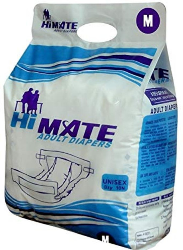 hi mate hm10m Adult Diapers - M(10 Pieces)