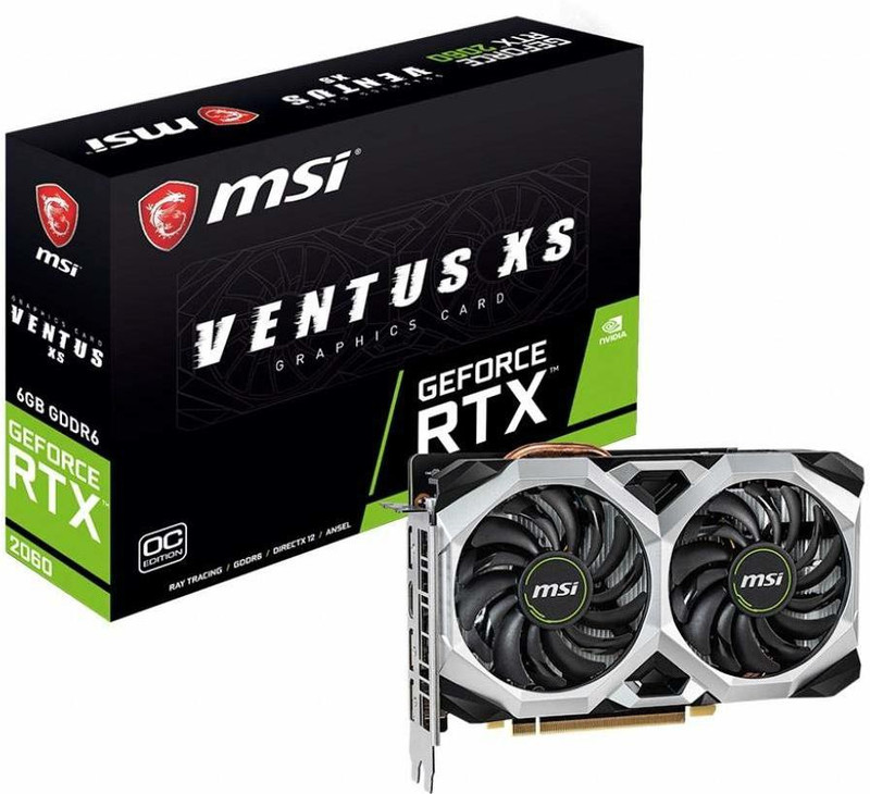 MSI NVIDIA GeForce RTX 2060 6GB GDRR6 192-bit HDMI/DP Ray Tracing Turing 6 GB GDDR6 Graphics Card