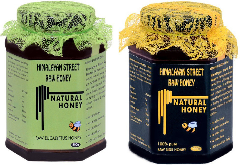 himalayan street raw honey Raw Eucalyptus & Sidr Berry Honey 500g x 2 Pack(1 kg)