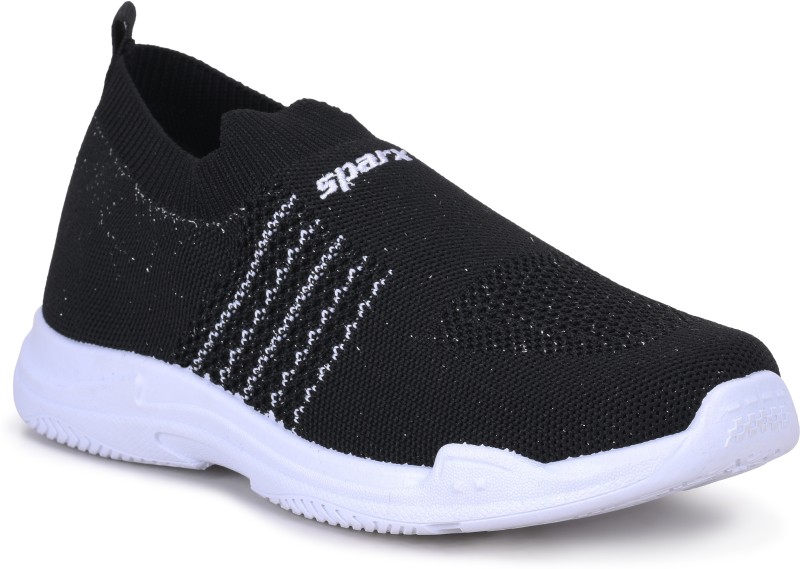 Sparx Women SL-141 Black White Slip On Sneakers For Women(Black, White)